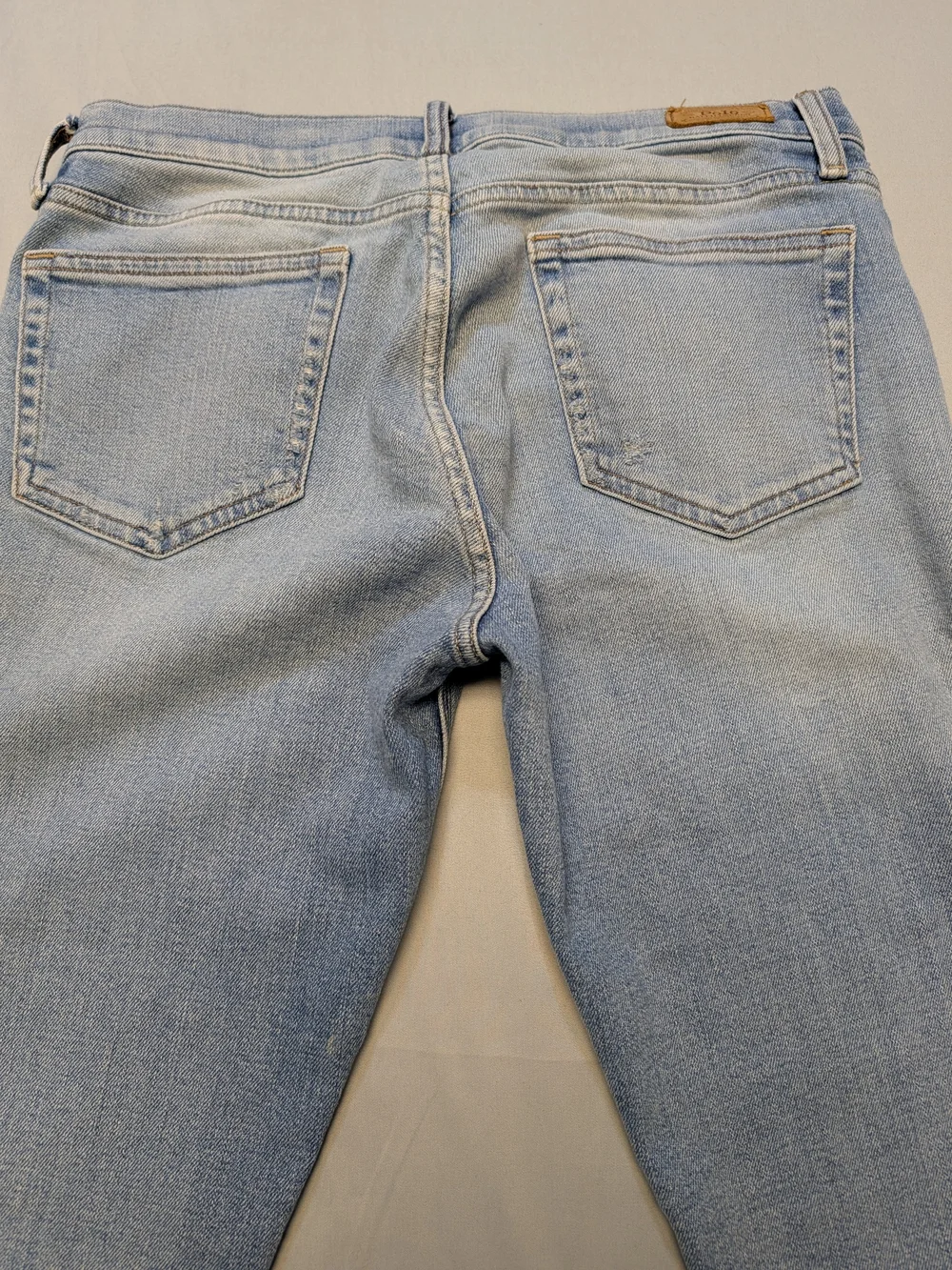 Polo Ralph Lauren Light Blue Tompkins Mid Rise Skinny Crop Jeans Women's Size 29